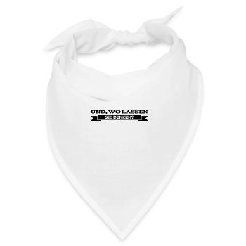 und, wo lassen sie denken? - Bandana - Weiß - Vorne