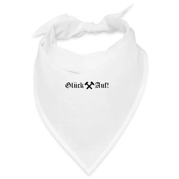 Glück auf Ruhrpott Ruhrgebiet Geschenk - Bandana - Weiß - Vorne