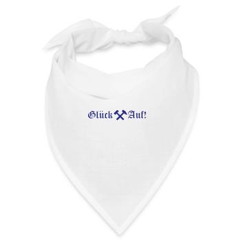 Glück auf Ruhrpott Ruhrgebiet Geschenk - Bandana - Weiß - Vorne