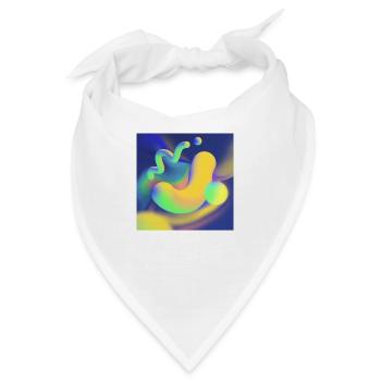 3D Artwork Design Colorful - Bandana - Weiß - Vorne