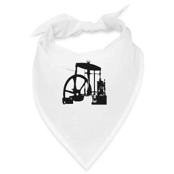 Dampfmaschine - Bandana - Weiß - Vorne