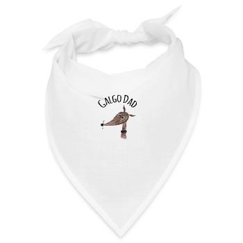 Galgo Dad 5 gestromter Galgo - Bandana - Weiß - Vorne
