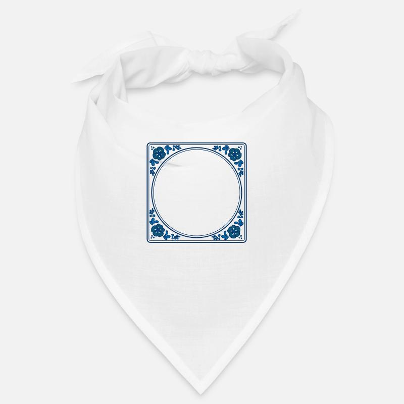 Leerer Fliesen eigener Text - Delft Blue Bandana