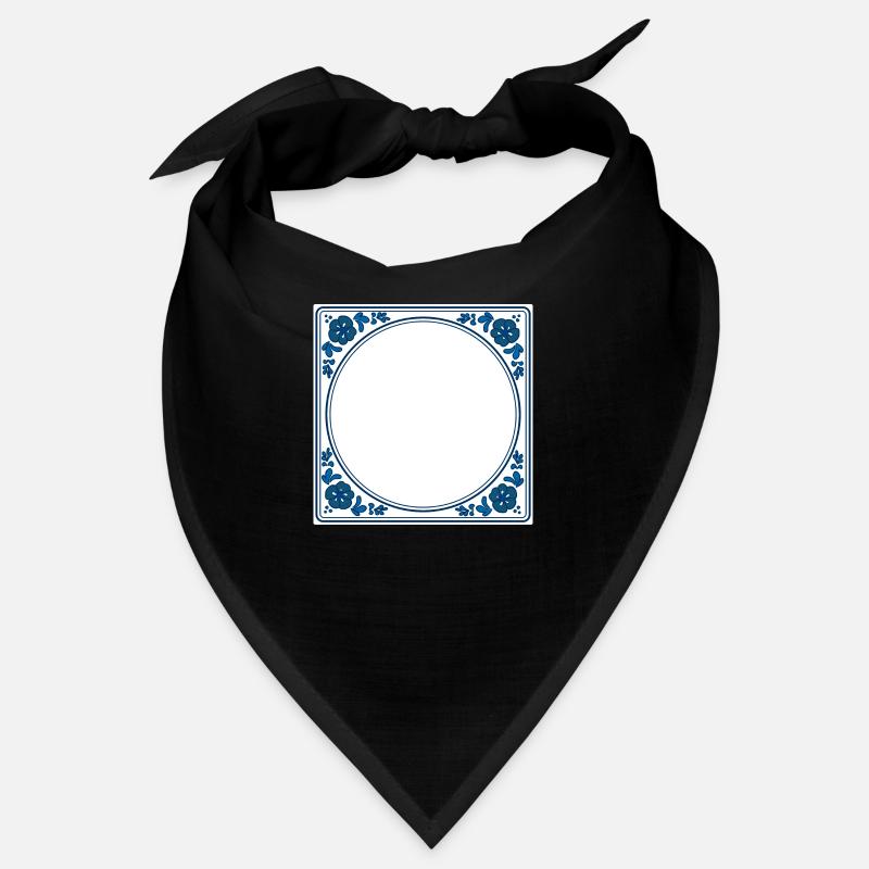 Leerer Fliesen eigener Text - Delft Blue Bandana