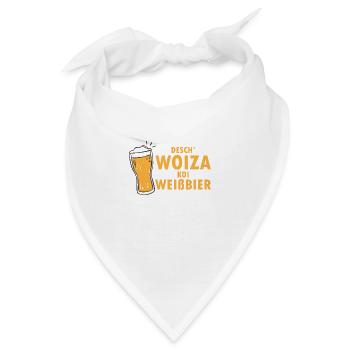 Weizenbier Beir Schwaben Schwäbisch Geschenk - Bandana - Weiß - Vorne