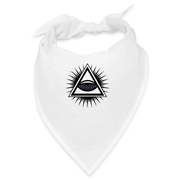 Illuminati Auge - Bandana - Weiß - Vorne