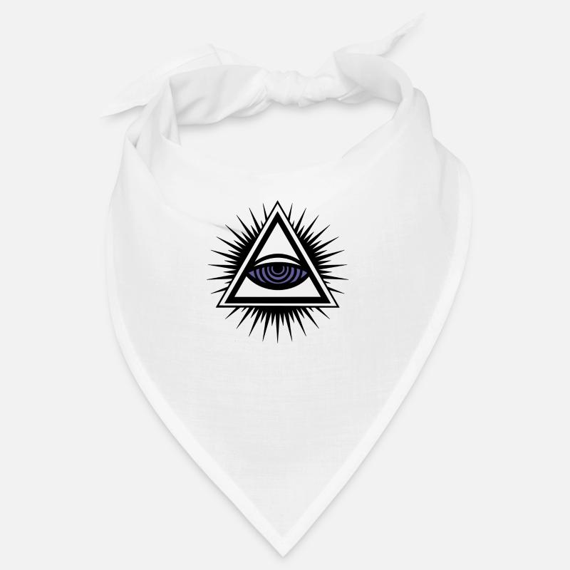 Oeil Illuminati - Bandana - blanc
