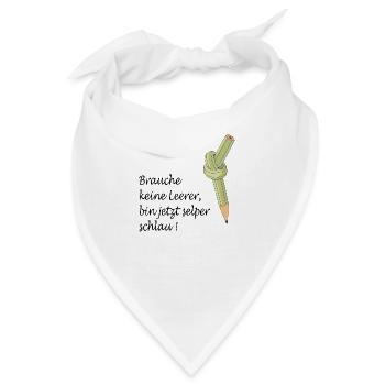 Schule - Bandana - Weiß - Vorne