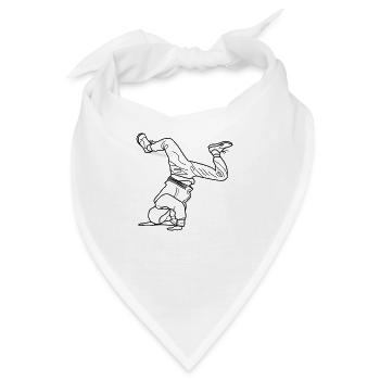 B Boy B-Boy Elbow Freeze schwarz Breakdance - Bandana - Weiß - Vorne