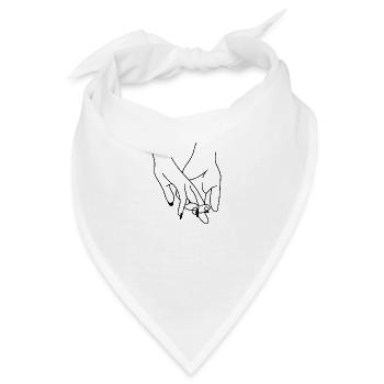 Hände - Bandana - Weiß - Vorne