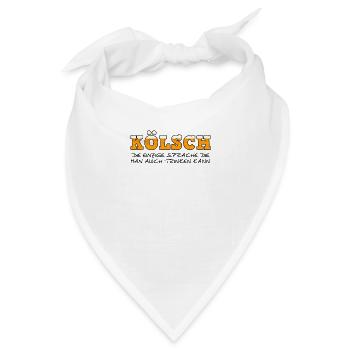 Kölsch Geschenkidee für Kölner - Bandana - Weiß - Vorne