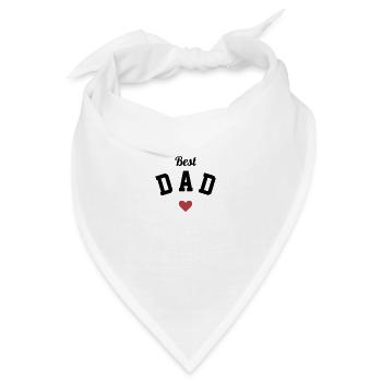 Bester Vater, Herz, bester Vater, Vatertag - Bandana - Weiß - Vorne