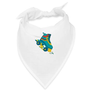 80er Jahre, Walzen, 80er Jahre, Retro, Vintage - Bandana - Weiß - Vorne