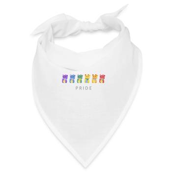 Pride Month Winkekatze - Bandana - Weiß - Vorne