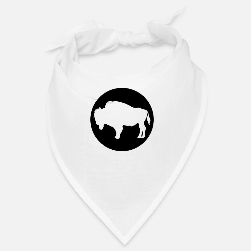 bison - Bandana - blanc