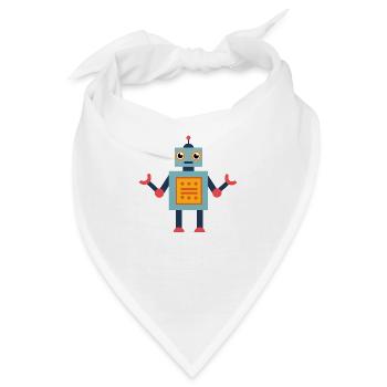 Roboter - Bandana - Weiß - Vorne