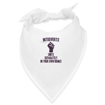 Introverts unite Introvert anti social Faust - Bandana - Weiß - Vorne