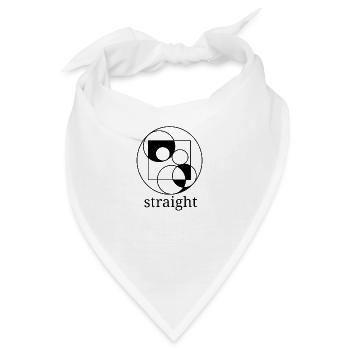 Geometrie straight - Bandana - Weiß - Vorne