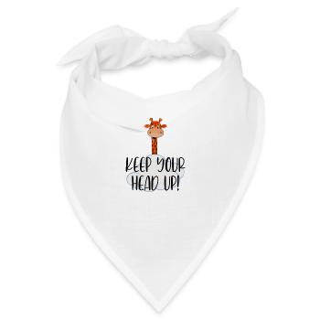 Kopf hoch! - Bandana - Weiß - Vorne