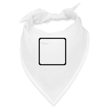 Viereck mit abgerundeten Ecken - Bandana - Weiß - Vorne