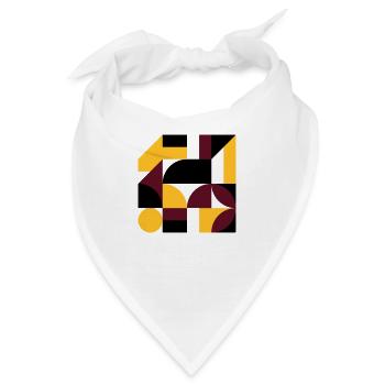 Colorful abstract geometric bauhaus background - Bandana - Weiß - Vorne