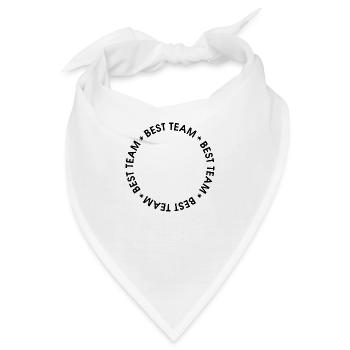 Best Team Kreis mit sternen Schwarz - Bandana - Weiß - Vorne