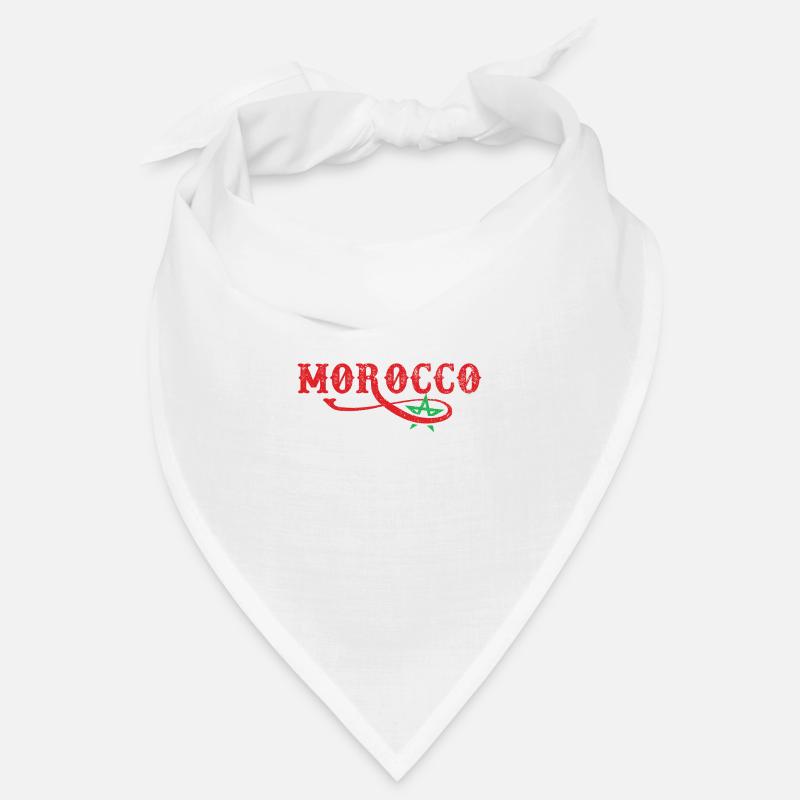 Drapeau national du Maroc - Bandana - blanc