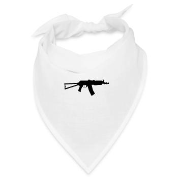Russisches Russian Maschinengewehr machine gun ak - Bandana - Weiß - Vorne