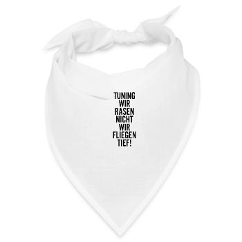 Tuning wir Rasen nicht wir Fliegen Tief - Bandana - Weiß - Vorne