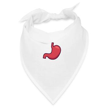 Bauch Magen - Bandana - Weiß - Vorne