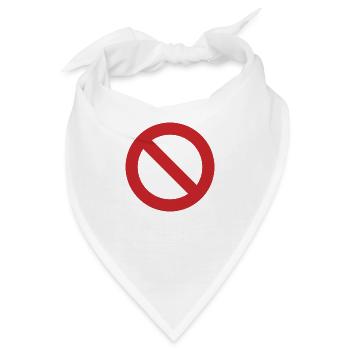 roter Kreis rot anti mag keinen Hass gegen leer - Bandana - Weiß - Vorne