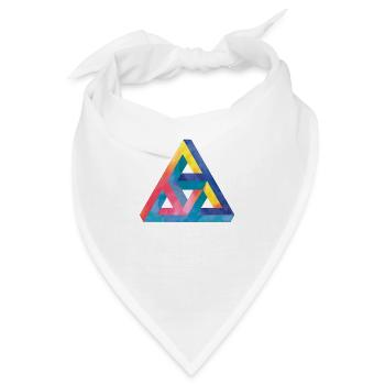 Optische Täuschung Dreieck Escher - Bandana - Weiß - Vorne