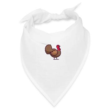 Truthahn - Bandana - Weiß - Vorne