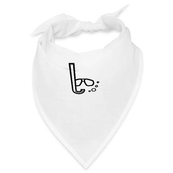Tauchen Taucher Schnorcheln - Bandana - Weiß - Vorne