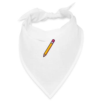 Stift - Bleistift - Bandana - Weiß - Vorne