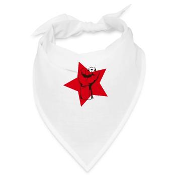 Cooles Rote Kommunist Faust Hand Protest Geschenk - Bandana - Weiß - Vorne