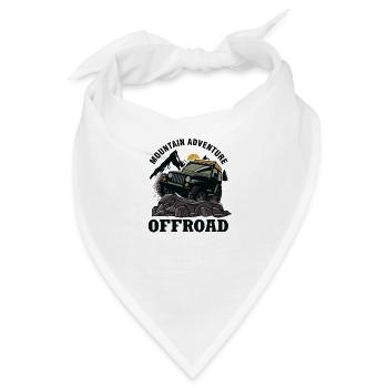 Geländewagen Jeep Offroad Geschenk - Bandana - Weiß - Vorne