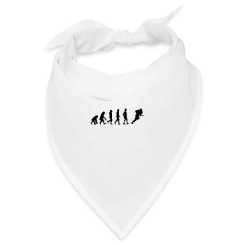 Footballspieler im Evolutionsdesign - Bandana - Weiß - Vorne