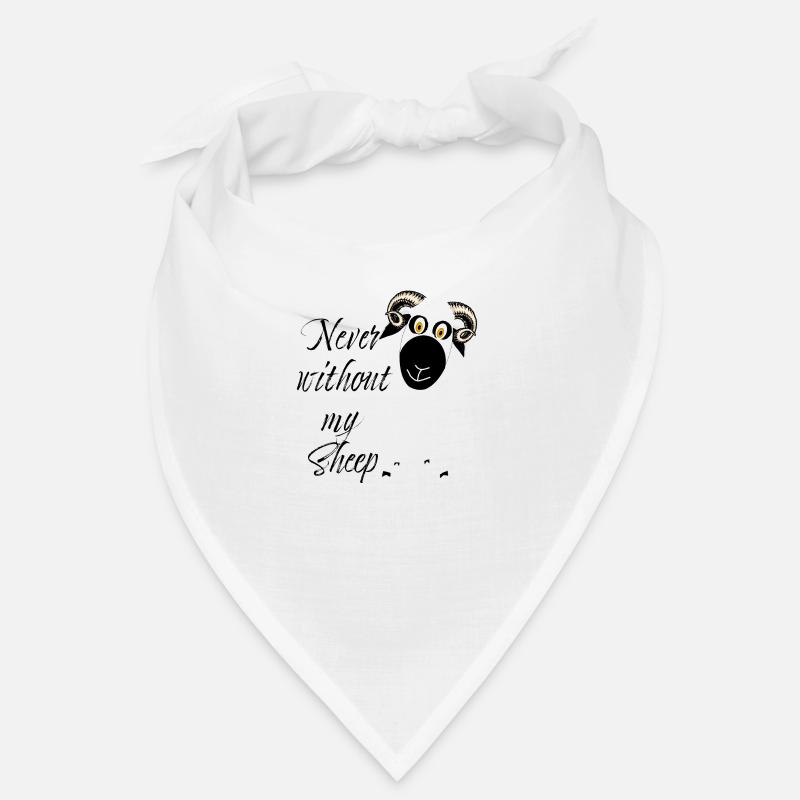 never without my sheep - Bandana - Weiß