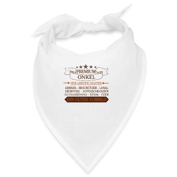 Premium Onkel - Lebende Legende - Bandana - Weiß - Vorne