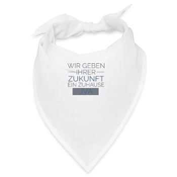 Wir geben ihrer Zukunft ein Zuhause - JVA Knast - Bandana - Weiß - Vorne