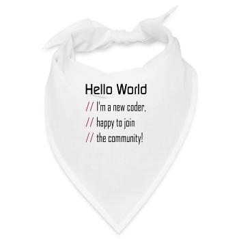 Hallo Welt, mein neuer Programmierer - Bandana - Weiß - Vorne