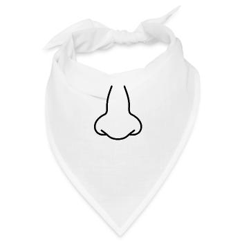 Nase - Bandana - Weiß - Vorne