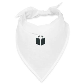 Bücher, ein Buch, Bunte Bücher, Wissen - Bandana - Weiß - Vorne
