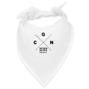 CGN Köln Ehrenfeld Veedel Koordinaten Geschenk - Bandana - Weiß - Vorne