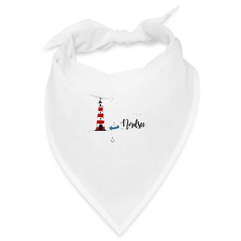 Skyline Nordsee - Bandana - Weiß - Vorne