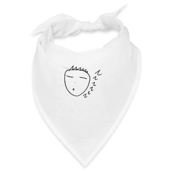 Ich will schlafen - Bandana - Weiß - Vorne