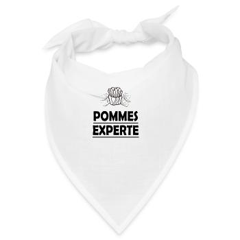 Pommes Experte - Bandana - Weiß - Vorne