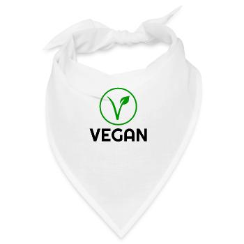 Ich bin vegan, vegan, vegane T-Shirts, veganer Hoodie - Bandana - Weiß - Vorne