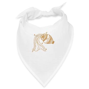 Wassermann Sternzeichen - Bandana - Weiß - Vorne